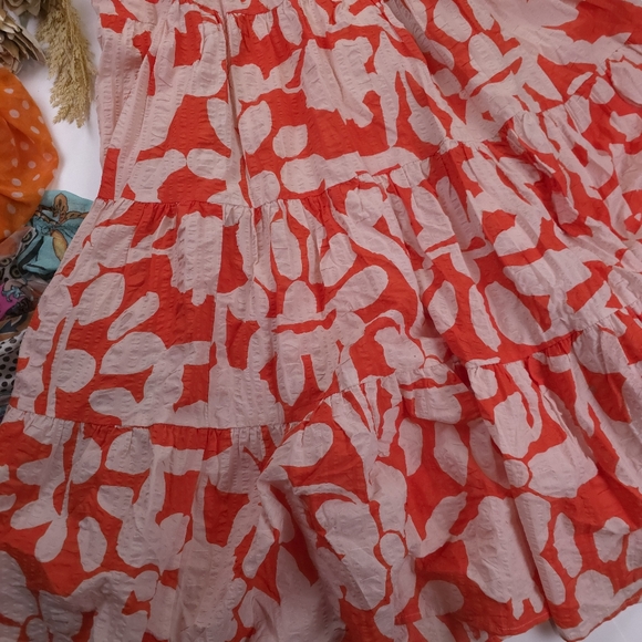 Nordstrom Christina Martinez Red & White Tie-Shoulder Sundress Sz M - Picture 8 of 11